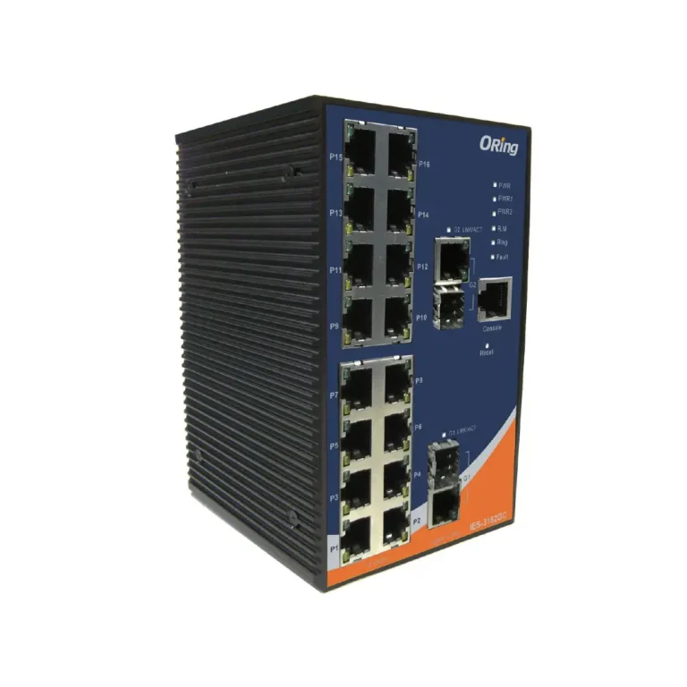 Oring Industrial Sağlam 16x 10/100TX (RJ-45) + 2x 100/1000 Kombinasyon (SFP/RJ-45)